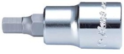 Короткая торцевая головка с шестигранной вставкой Hex 1/2", 4026M19, Hans