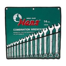 Набор комбинированных гаечных ключей Hans, 16614M